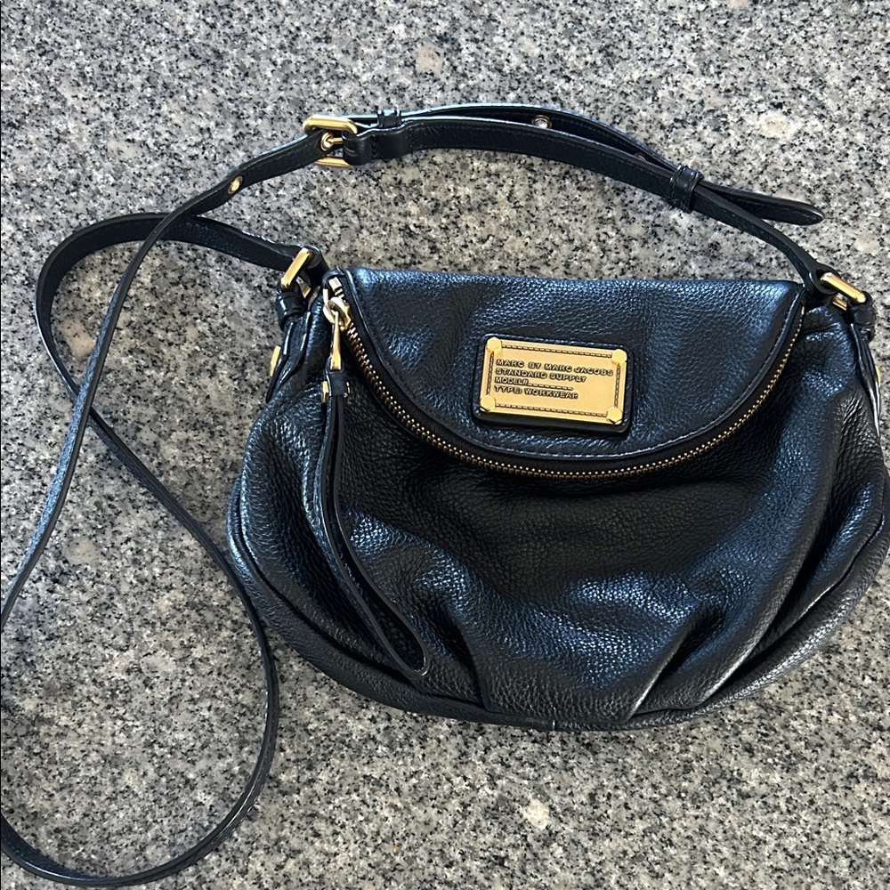 Marc Jacobs Black Leather Crossbody Bag